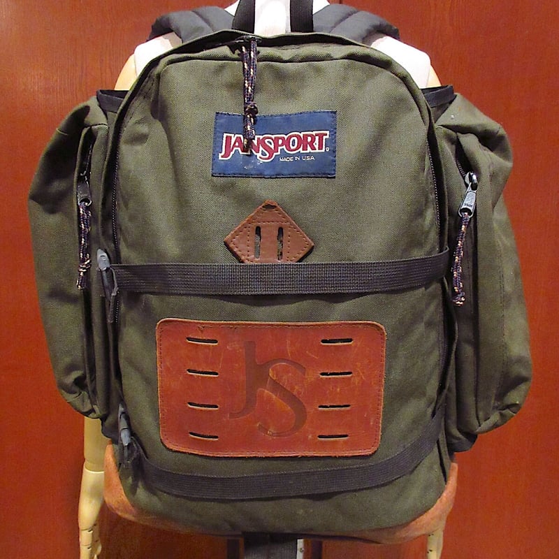 ビンテージ　JANSPORT USA製　ビーブロ ビンテージ80's○MADE IN U.S.A. JANSPORTボトムスウェードナイロンバッ