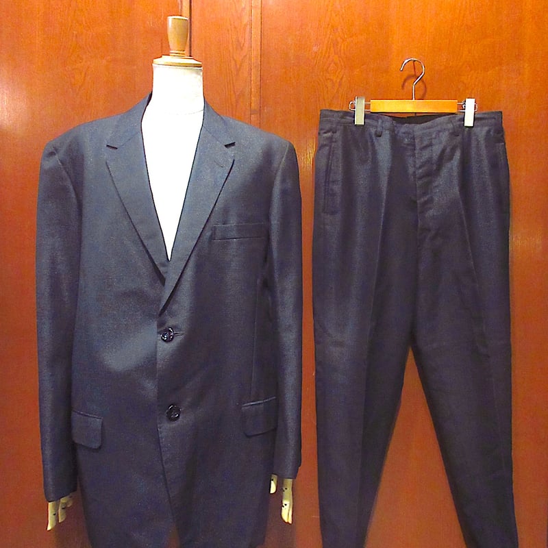 ビンテージ60's○2Bスーツツーピース黒○241111z1-m-suitセットアップ