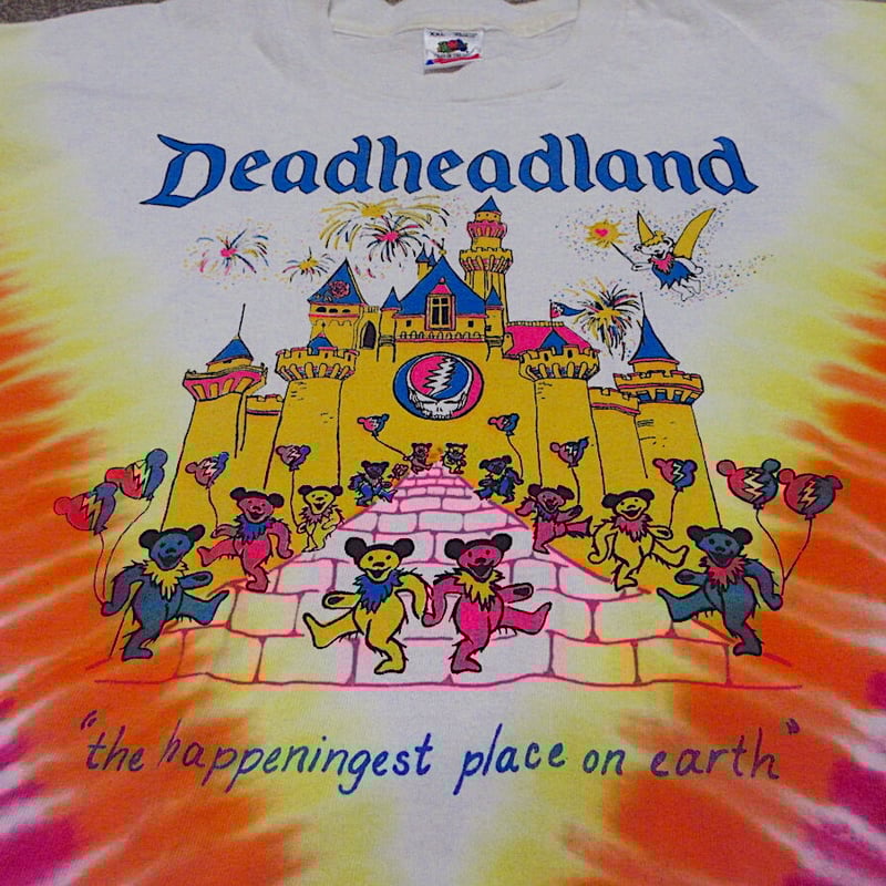 ビンテージ90's○Deadheadland GREATFUL DEADタイダイTシャツsiz
