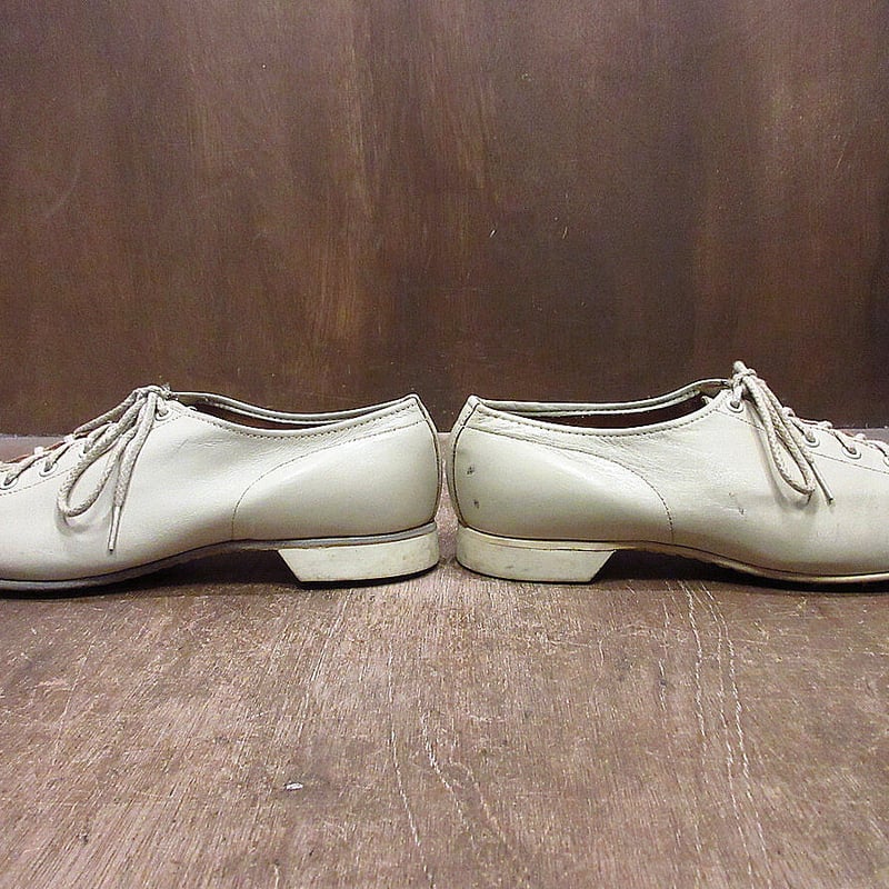 ビンテージ50's○SEARSレザーボウリングシューズオフホワイトsize 8E