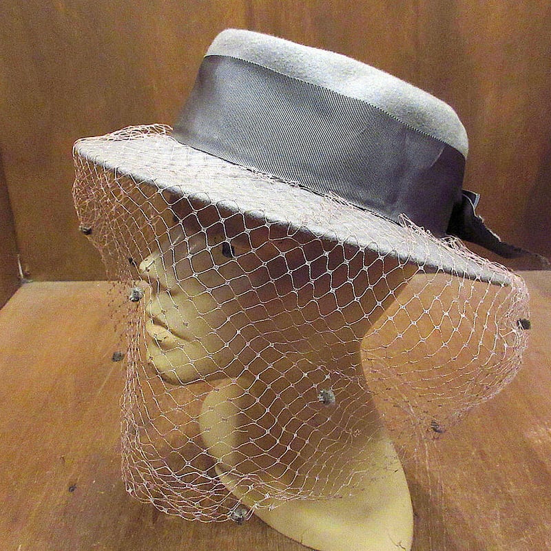 デッドストック フェドラハット ブラック シルクベルベット調