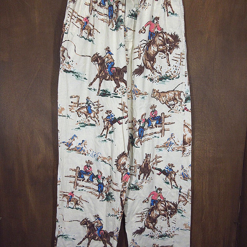 Nick & Noraカウボーイ総柄パジャマパンツ○210325n6-m-pnt-ot-wf古