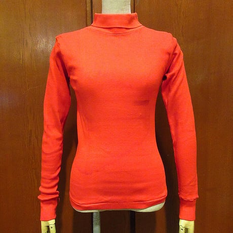 ビンテージ70's●CAMPUSボーイズタートルネックコットン長袖Tシャツ赤16●210526s5-k-lstsh 1970sキッズ子供服カットソー