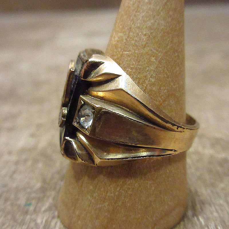 ビンテージ○F.O.E. 1/30 14KR.G.P.ゴールドリング○240223i4-rng