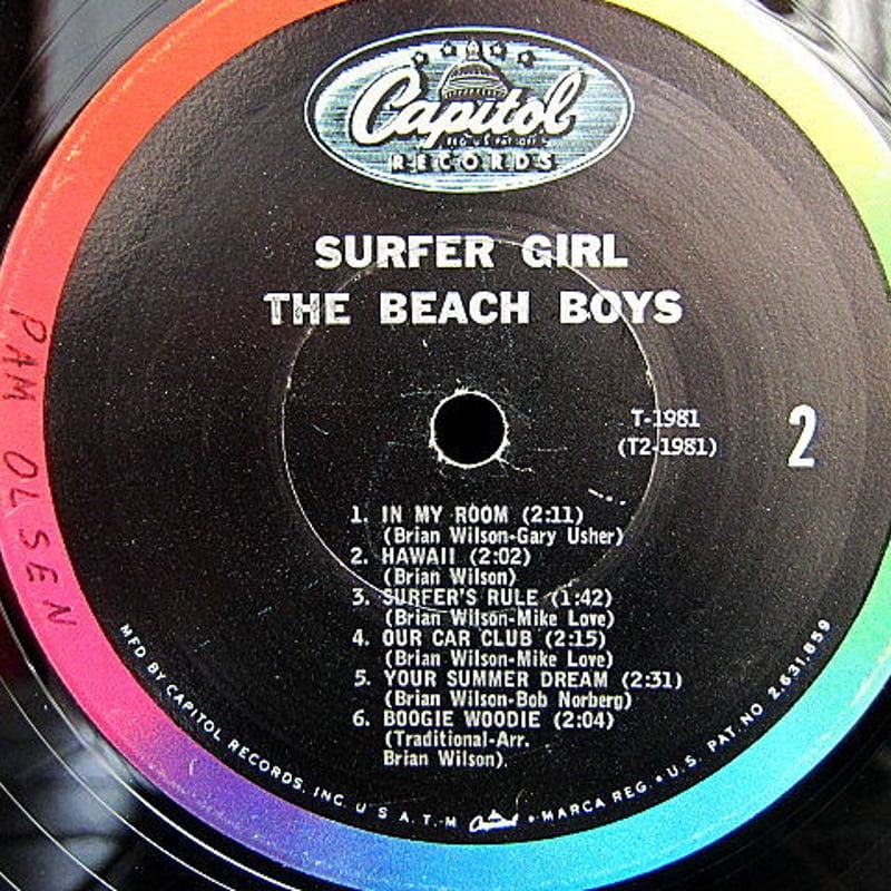 THE BEACH BOY○SURFER GIRL Capitol T-1981レインボーラベ