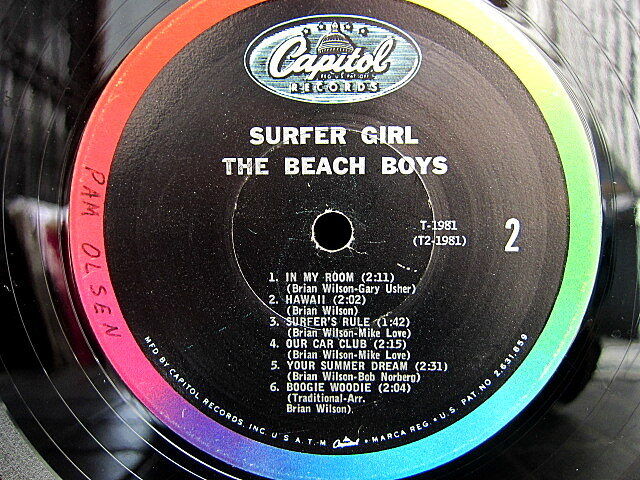 THE BEACH BOY○SURFER GIRL Capitol T-1981レインボーラベ