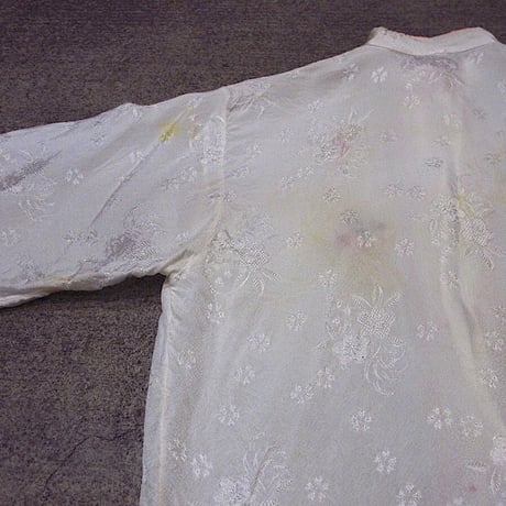 ビンテージ~70's●レディース龍刺繍チャイナセットアップし白size 12●230117c3-w-stup 1970sオリエンタツーピース