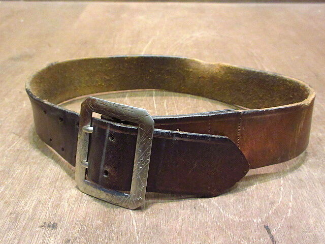 リ*タ様 60s ビンテージ USA双爪スタッズベルト 茶色ニッケル合金バックル 60s ビンテージ USA双爪スタッズベルト 茶色ニッケル合金