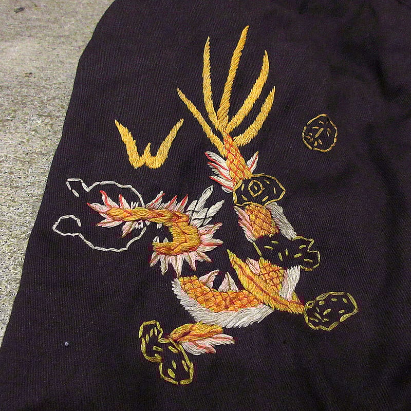 古着ミリタリージャケット　M65 スーベニア　刺繍　ベトジャン 古着ミリタリージャケットM65 スーベニア刺繍ベトジャン