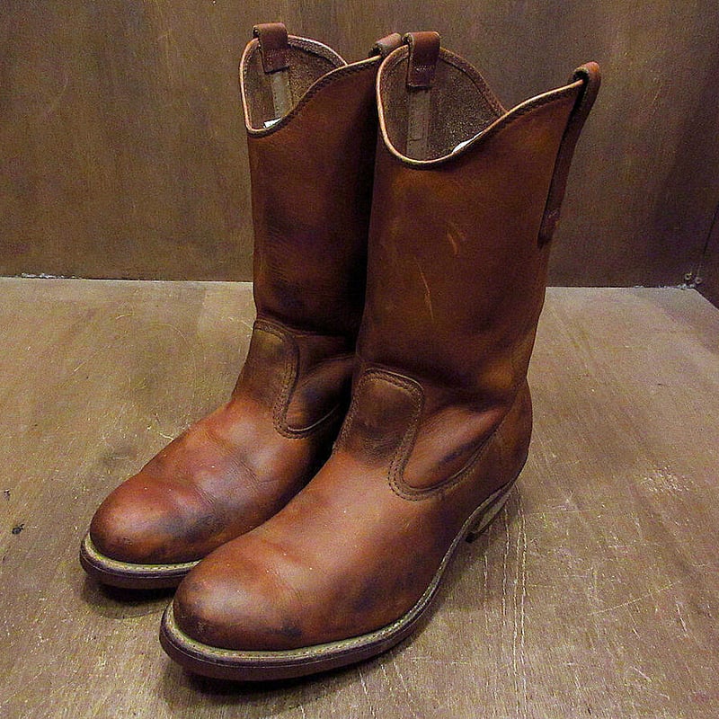 ビンテージ60's70's○RED WINGプリント羽根タグペコスブーツsize 8 1/2