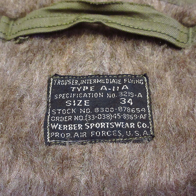 ビンテージ40's○USAAF A-11Aフライトパンツ実寸W92cm○240420i7-m-