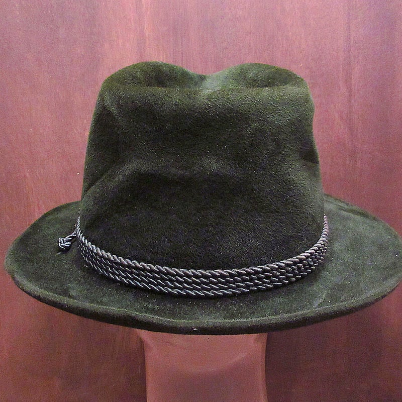 ヴィンテージ COLLINS オーストリア製チロリアンハット グリーン ビンテージ-60's○Collinsチロリアンハット深緑○210930s2-m-ht-flt