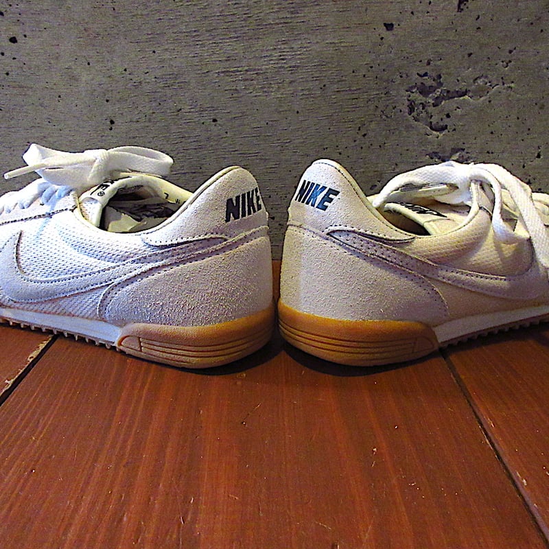 ビンテージ80's○DEADSTOCK NIKE Focus Aceスニーカー白×グレーsiz