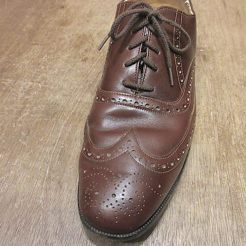 ビンテージ○NUNN-BUSHレザーウイングチップシューズ茶size 9 1/2 