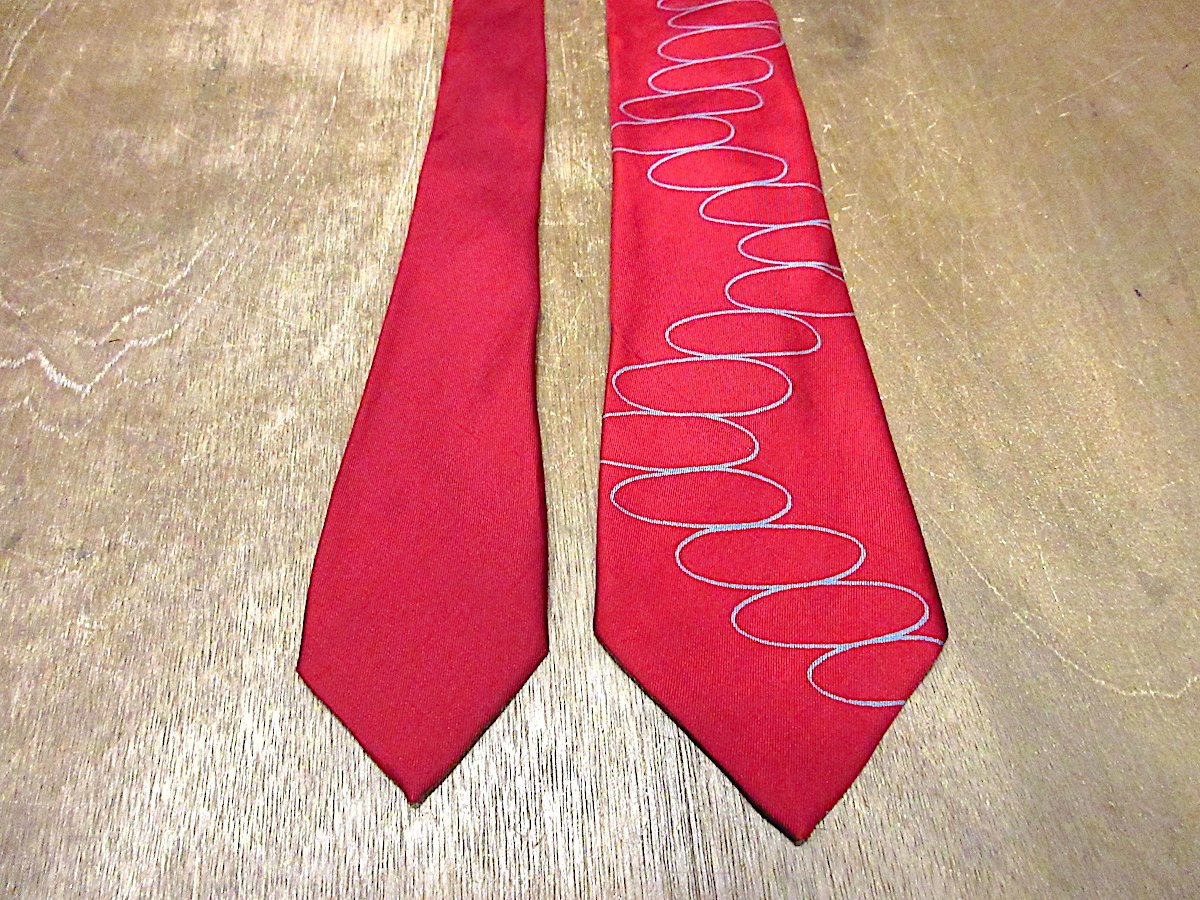 ②1950sビンティージネクタイ幾何学模様！