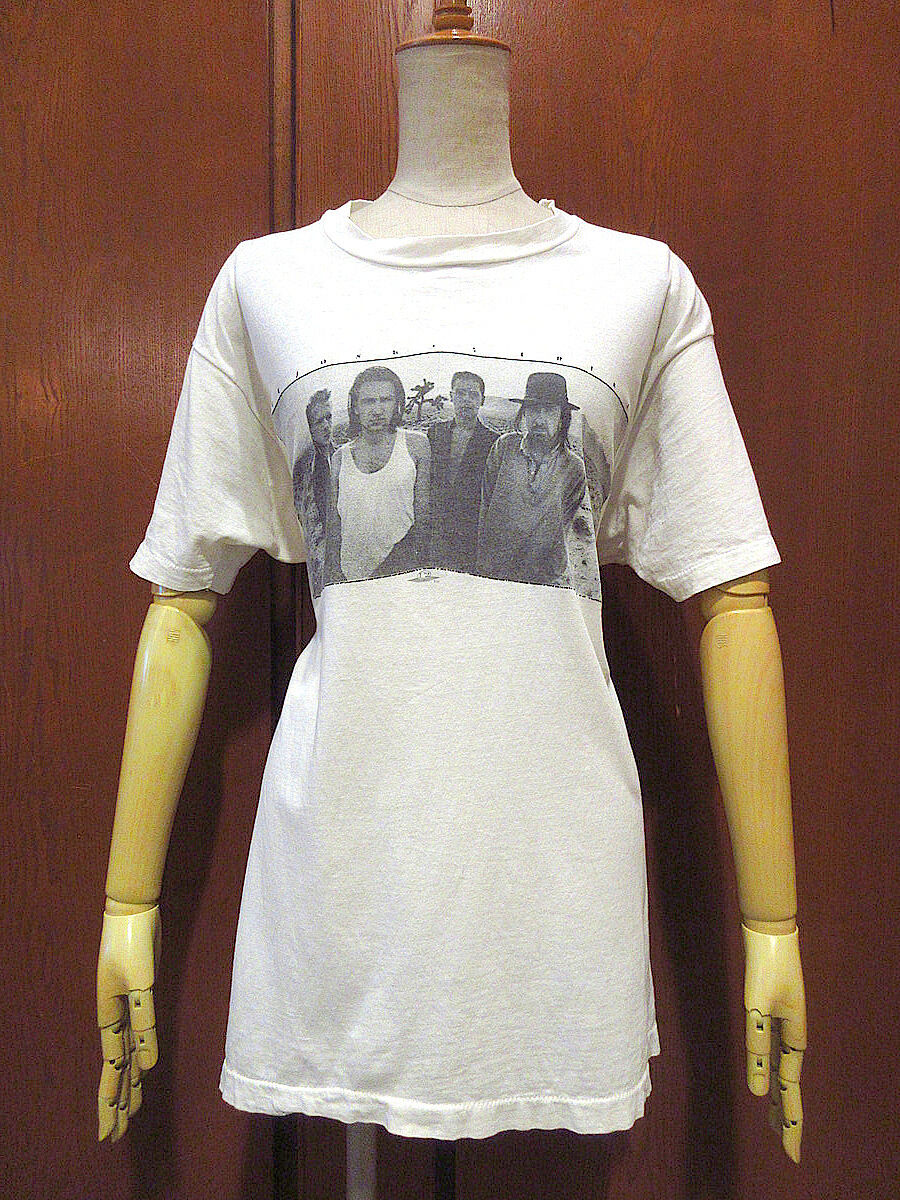80s USA製 U2 バンドTシャツコピーライト 1987 シングルステッチ ビンテージ80's○U2 THE JOSHUA TREE 1987年ツアーTシャツ白