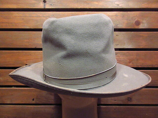 ビンテージ50's○Dobbs WESTWARDフェドラハットグレーsize 7 5/8○20