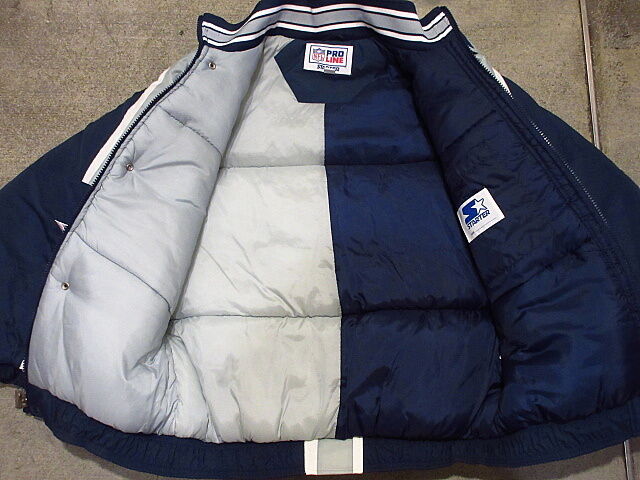 ビンテージ90's○STARTER NFL COWBOYSナイロン中綿ジャケットL○21031