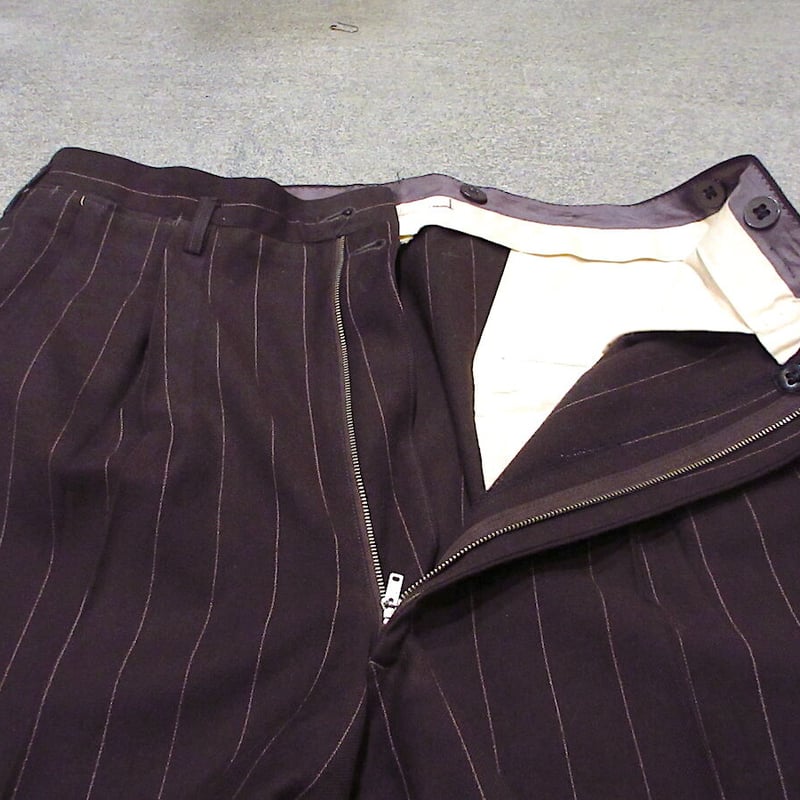 ビンテージ30's40's○Aristocratウールストライプスーツスリーピース