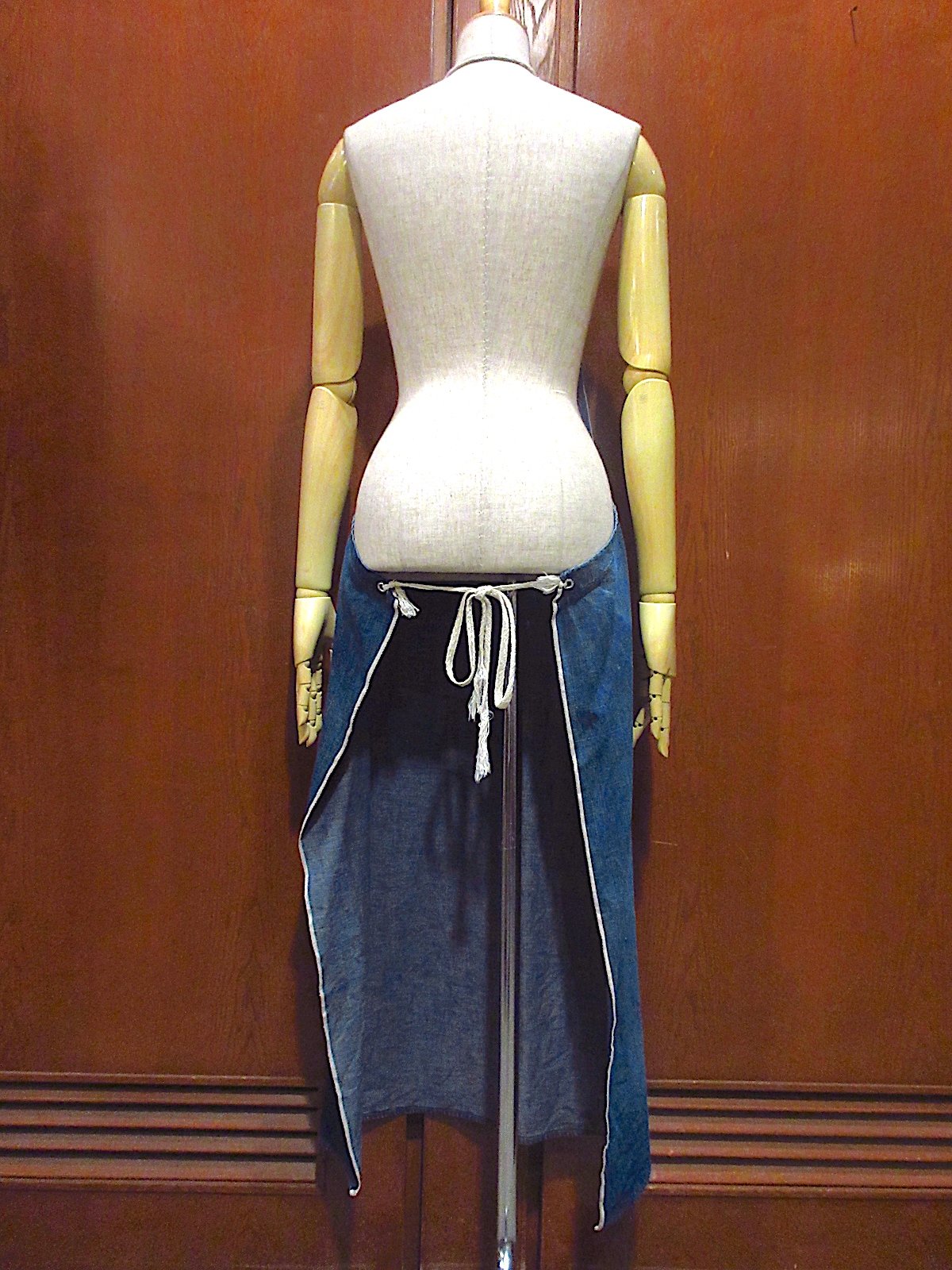 ビンテージ40's50's○耳付きデニムワークエプロン○241111z6-apr