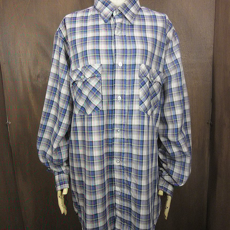 ビンテージ70's○JCPenneyチェック長袖シャツsize 16-16 1/2 ビンテージ70's○JCPenneyチェック長袖シャツsize 16-16 1/2