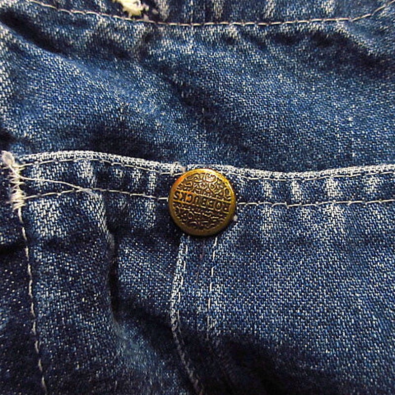 ビンテージ90's○ROEBUCKSデニムオーバーオールW96cm○210306s1-m-ov