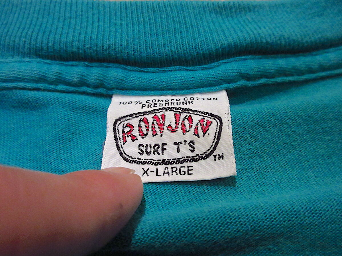 ビンテージ80's○RON JON SURF SHOP両面プリントポケットTシャツ