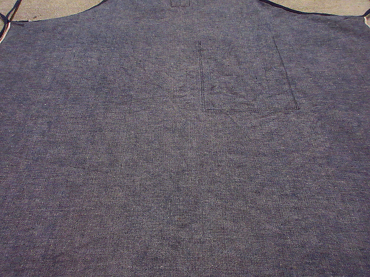 ビンテージ40's50's○耳付きデニムエプロン○220313k1-apr 1940s1950