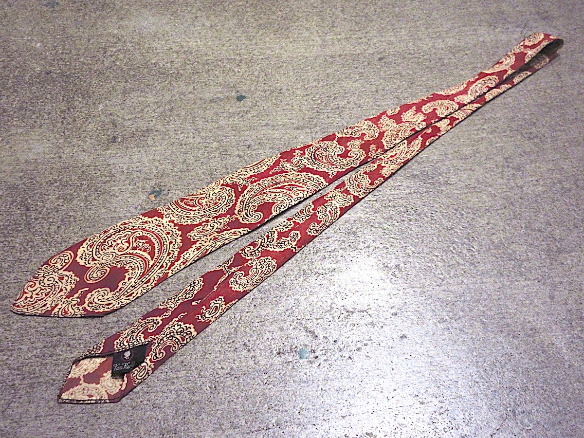 ビンテージ30's40s○VAN HEUSENペイズリー柄シルクネクタイ○260325m7-n