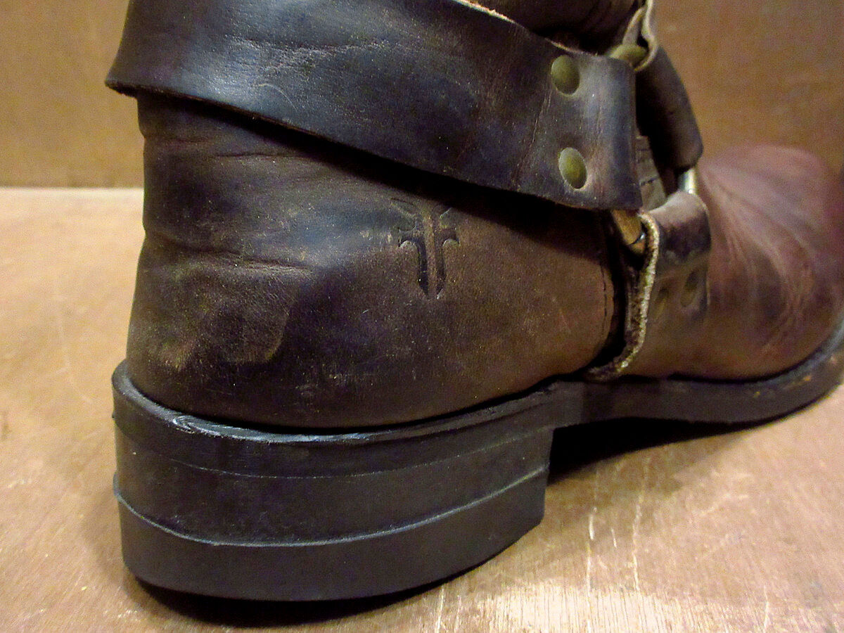 ビンテージ○FRYE 白タグ リングブーツ茶 Size 10M○210320n2-m-bt-2