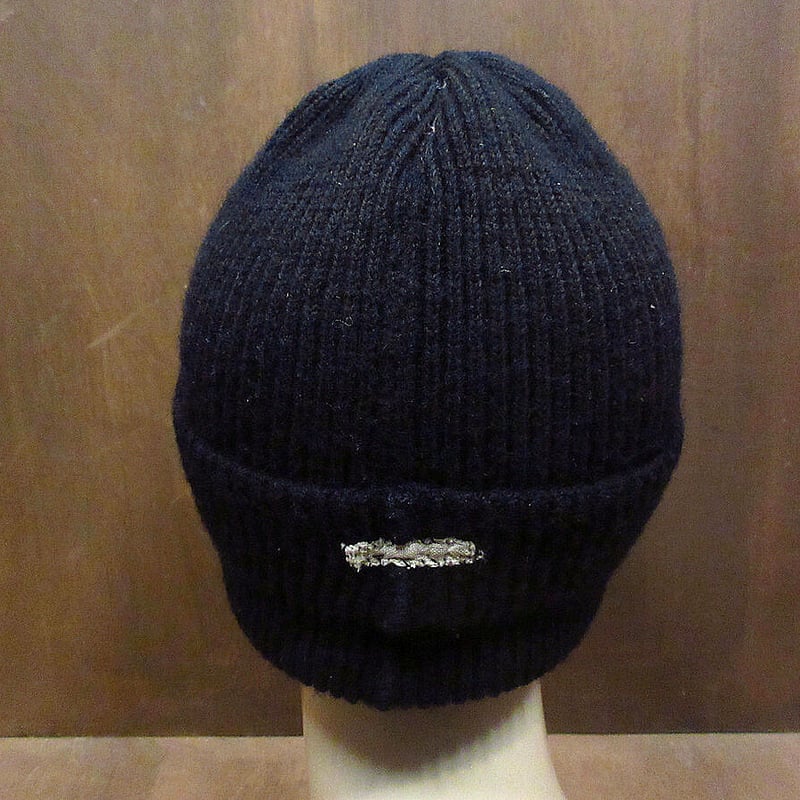 ビンテージ10's20's○U.S.NAVYステンシル入りウールワッチキャップ紺