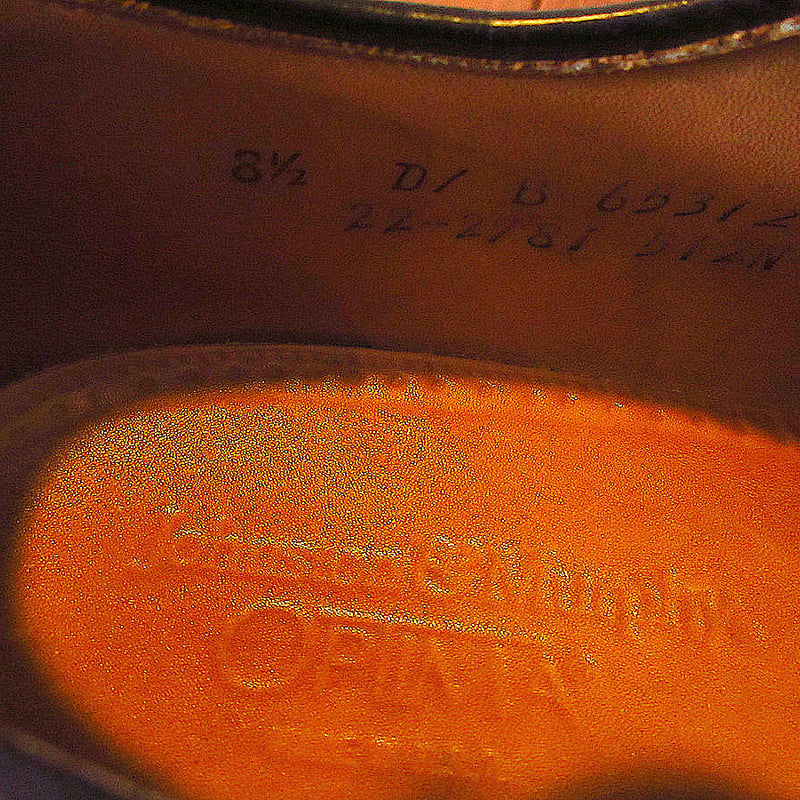 Johnston & Murphyストレートチップシューズ黒size 8 1/2 D○2409