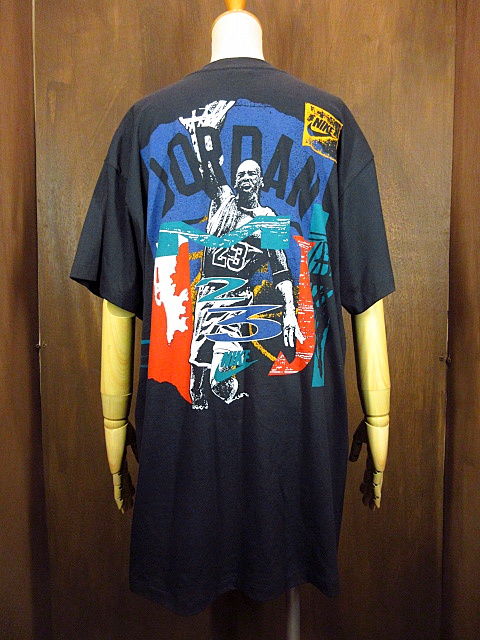ビンテージ90's○NIKE マイケルジョーダン両面プリントTシャツ黒 Size