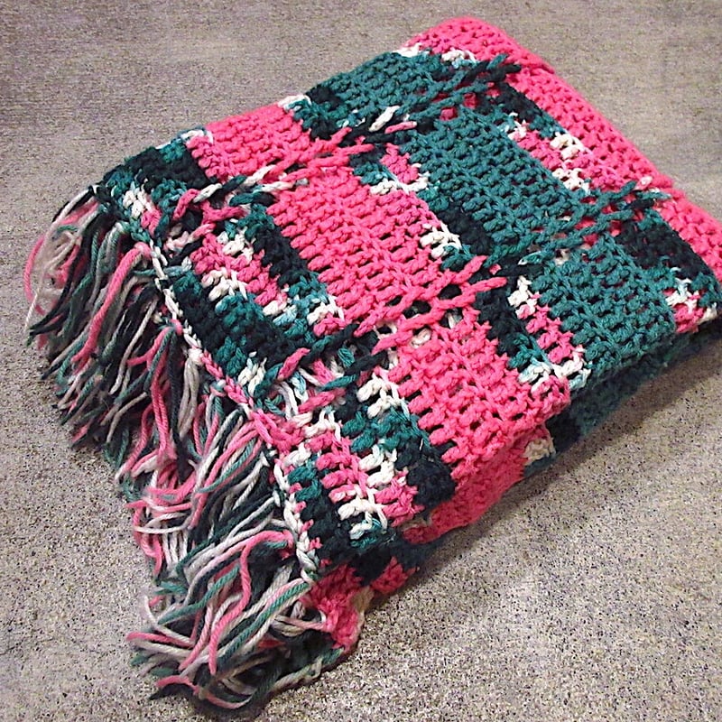 ヴィンテージ かぎ編み ブランケット ビンテージ○かぎ針編みブランケットsize 約204cm ×約120cm○230928c8-b