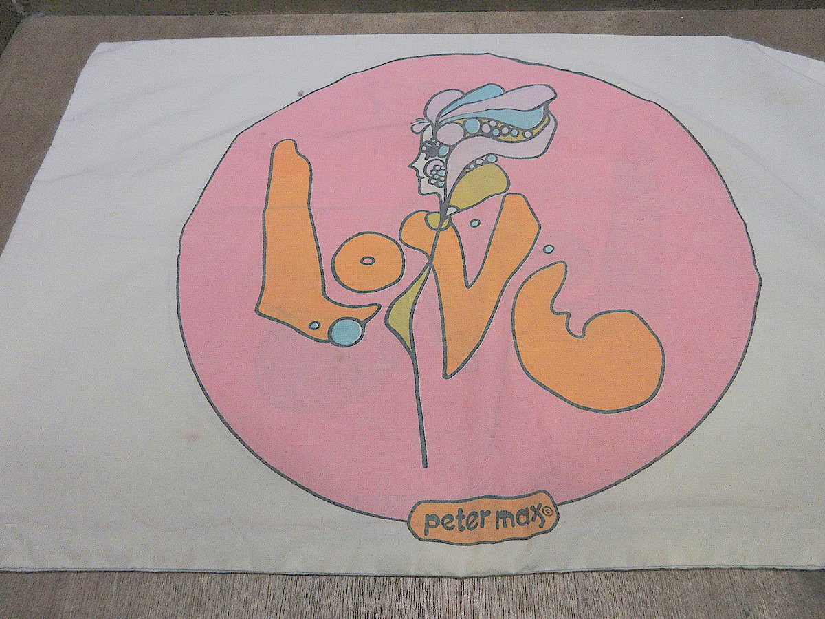 70s ビンテージ　PETTER MAX ピローカバー ビンテージ70's○Peter Maxピローケース○250429j5-otclctピーターマッ