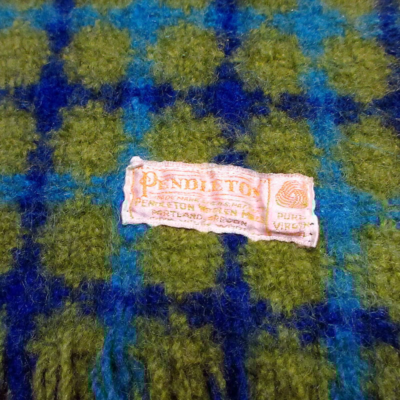 50s PENDLETON ウール ブランケット ビンテージ ペンドルトン 50s PENDLETONペンドルトン チェック ウール オープンカラーシャツ L