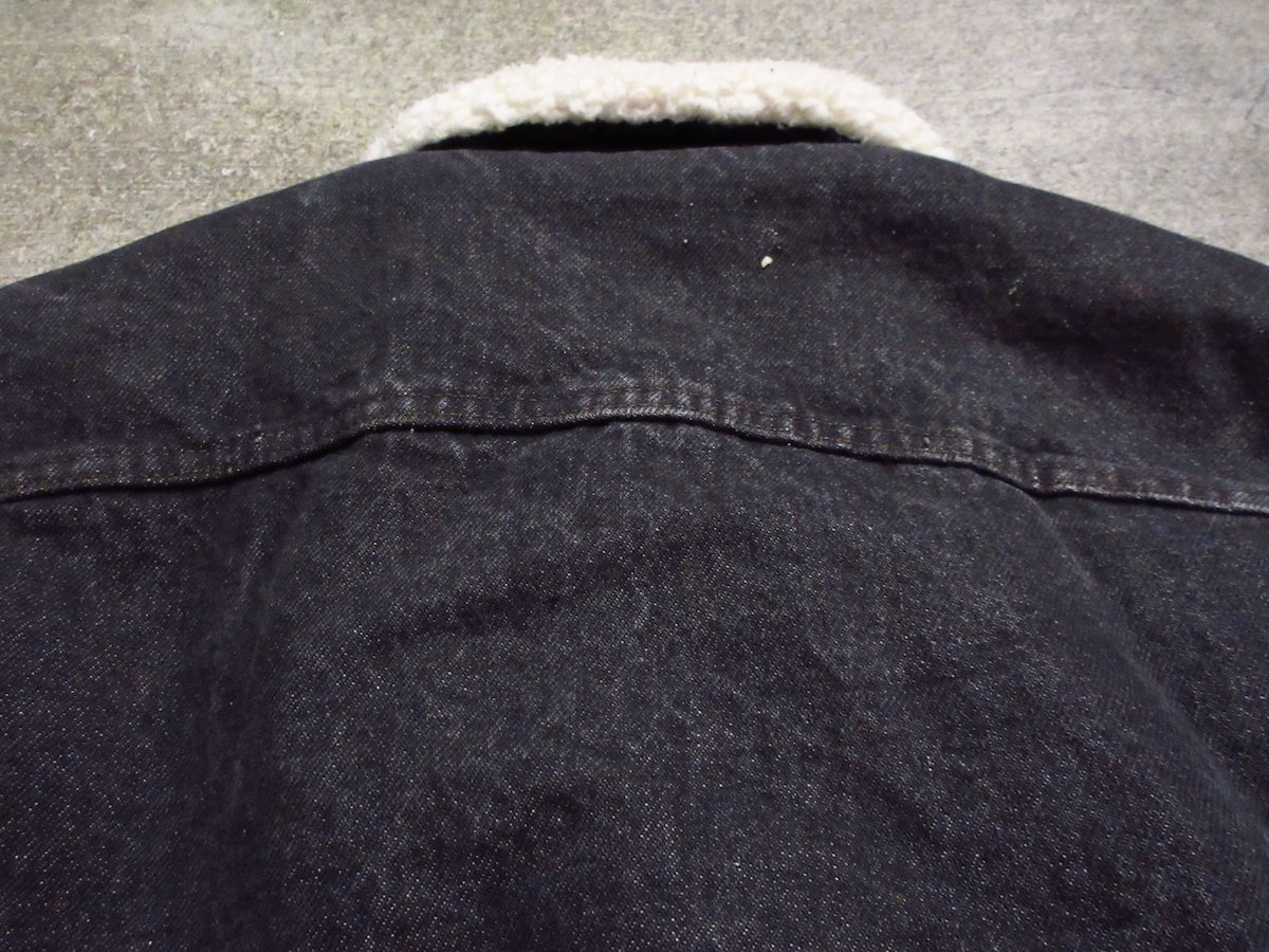 ビンテージ80's○Levi's裏ボアデニムジャケット黒size 40R ビンテージ80's○Levi's裏ボアデニムジャケット黒size 40R