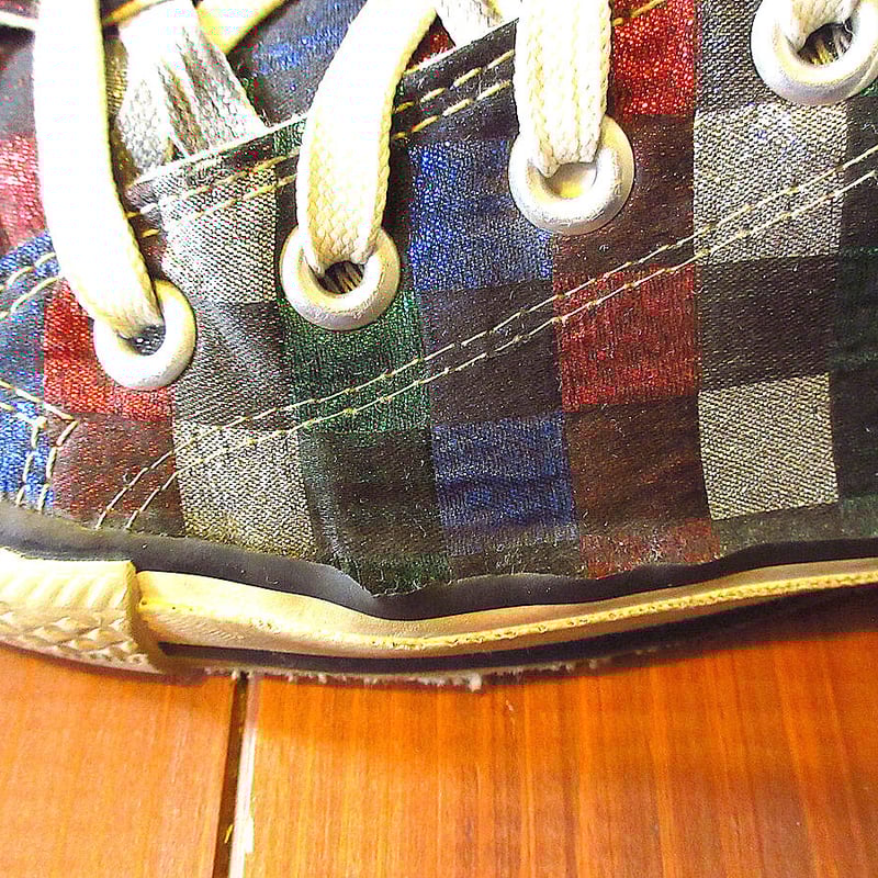 ビンテージ80's○CONVERSEオールスターHIラメチェッカーsize 8 ビンテージ80's○CONVERSEオールスターHIラメチェッカーsize 8