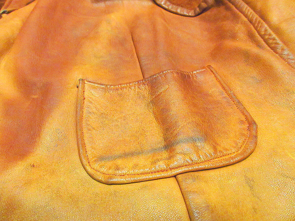 ビンテージ60's70's○レザーベスト茶○231005j3-m-vs古着1960s1970s