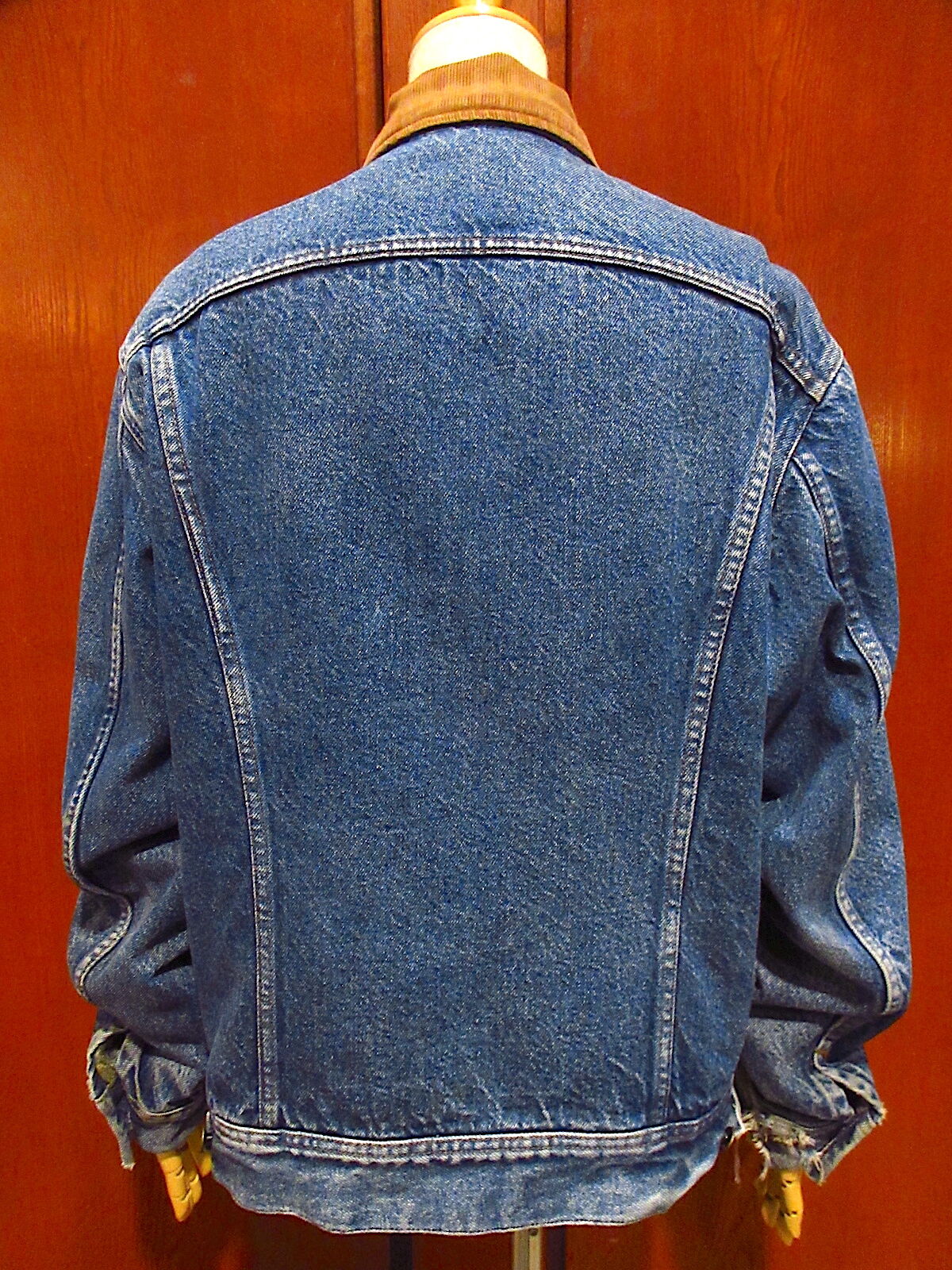 ビンテージ80's○Lee STORM RIDER裏地ブランケットデニムジャケット