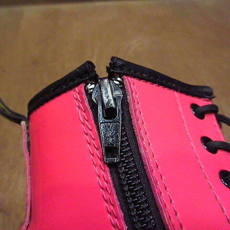 Dr.Martensサイドジップ8ホールエナメルブーツピンク○201106n8 Dr.Martensサイドジップ8ホールエナメルブーツピンク○201106n8