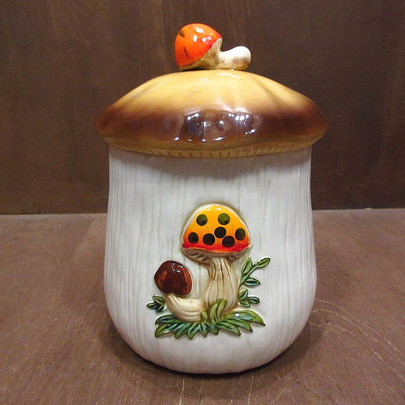 sears◇シアーズ◇きのこキャニスター(大) 2点セット◇ sears◇シアーズ◇きのこキャニスター(大) 2点セット◇ sears