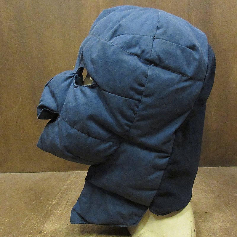 珍品 70s SNOHAWK ダウンマスク ビンテージ70's80's○SNOHAWKダウンフェイスマスク紺○241123j7