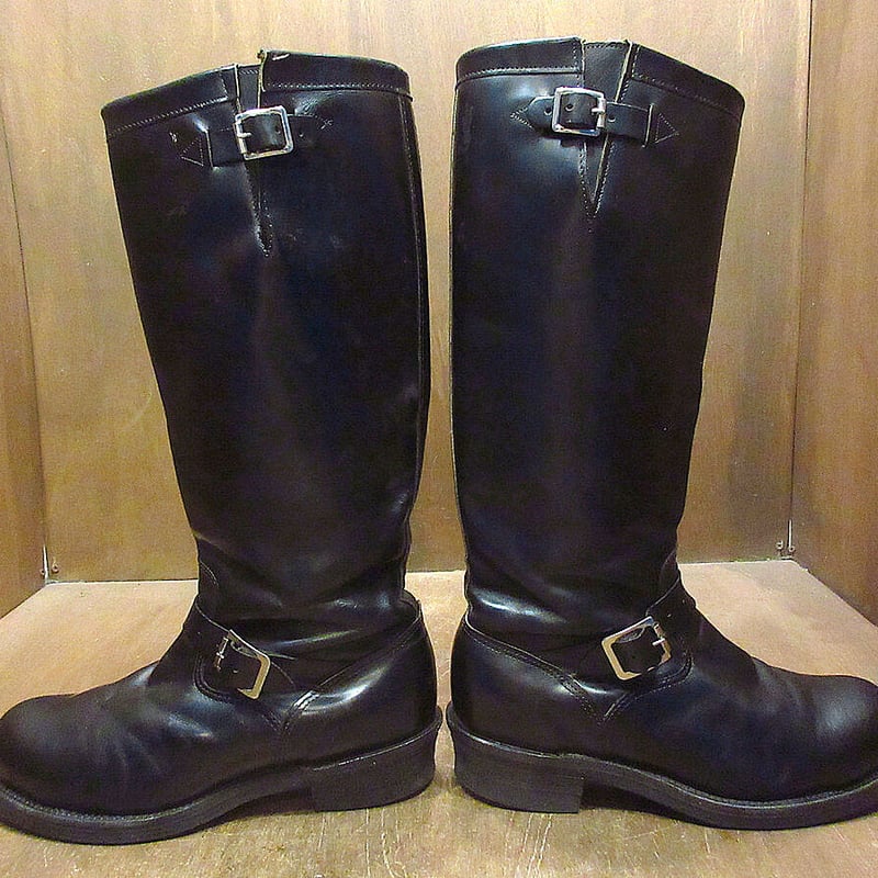 ビンテージ80's○Chippewa×HARLEY-DAVIDSONスチールトゥサイドジップロ