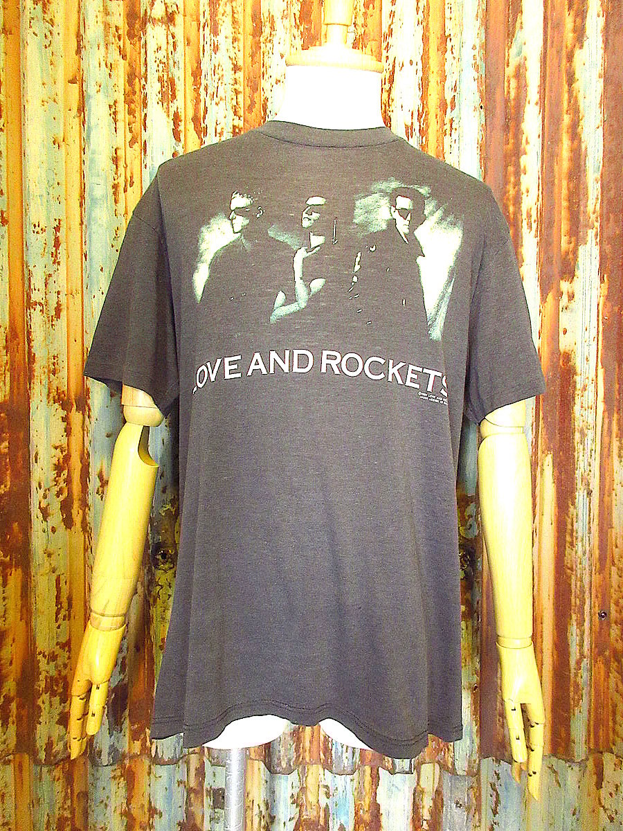 ビンテージ80's○LOVE AND ROOKETS 1989年ツアーTシャツ黒 ビンテージ80's○LOVE AND ROOKETS 1989年ツアーTシャツ黒