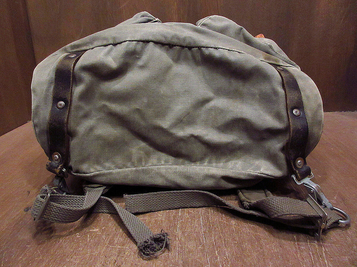 ビンテージ●ドイツ軍キャンバスバックパック●220202k5-bag-bpリュックサックアウトドアかばんミリタリーGermany