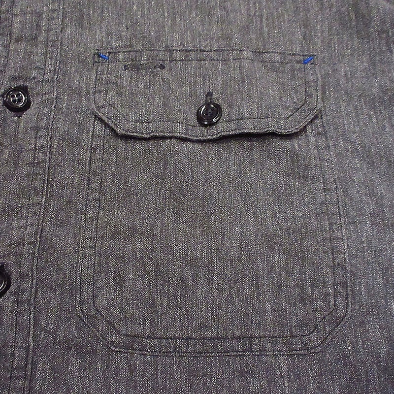 ビンテージ60's○Powr Houseマチ付きブラックシャンブレーシャツ ビンテージ60's○Powr Houseマチ付きブラックシャンブレーシャツ