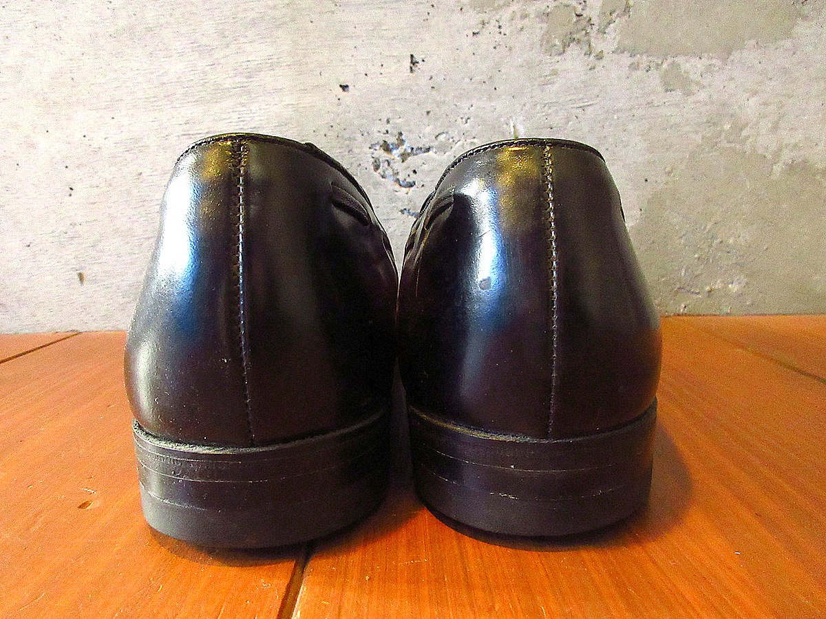 ビンテージ80's○FLORSHEIMタッセルローファー黒size 10 B○231225k2...