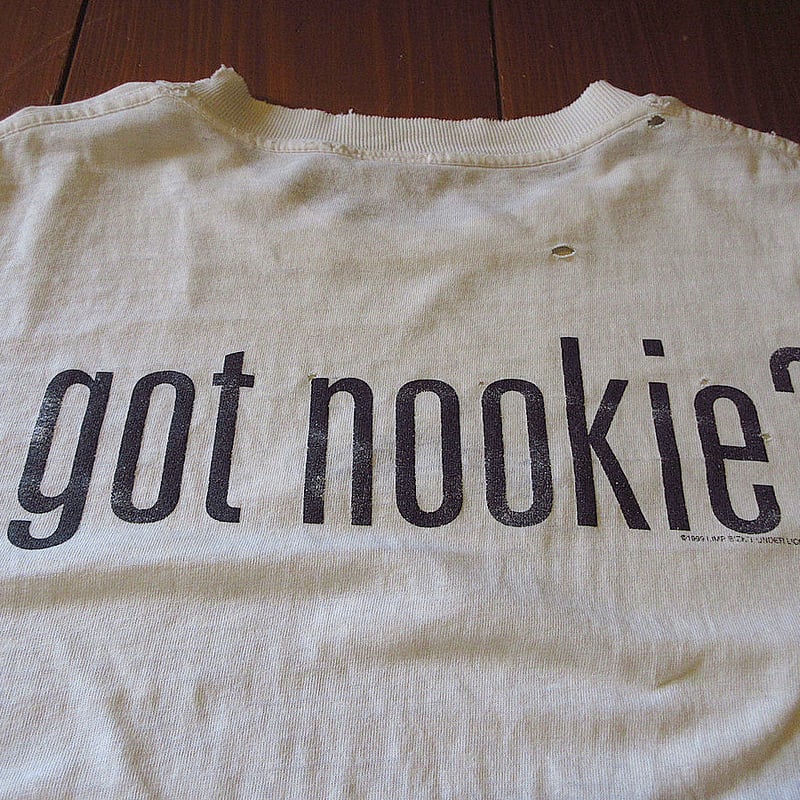 ビンテージ90s○LIMP BIZKIT got nookie?プリントTシャツ白