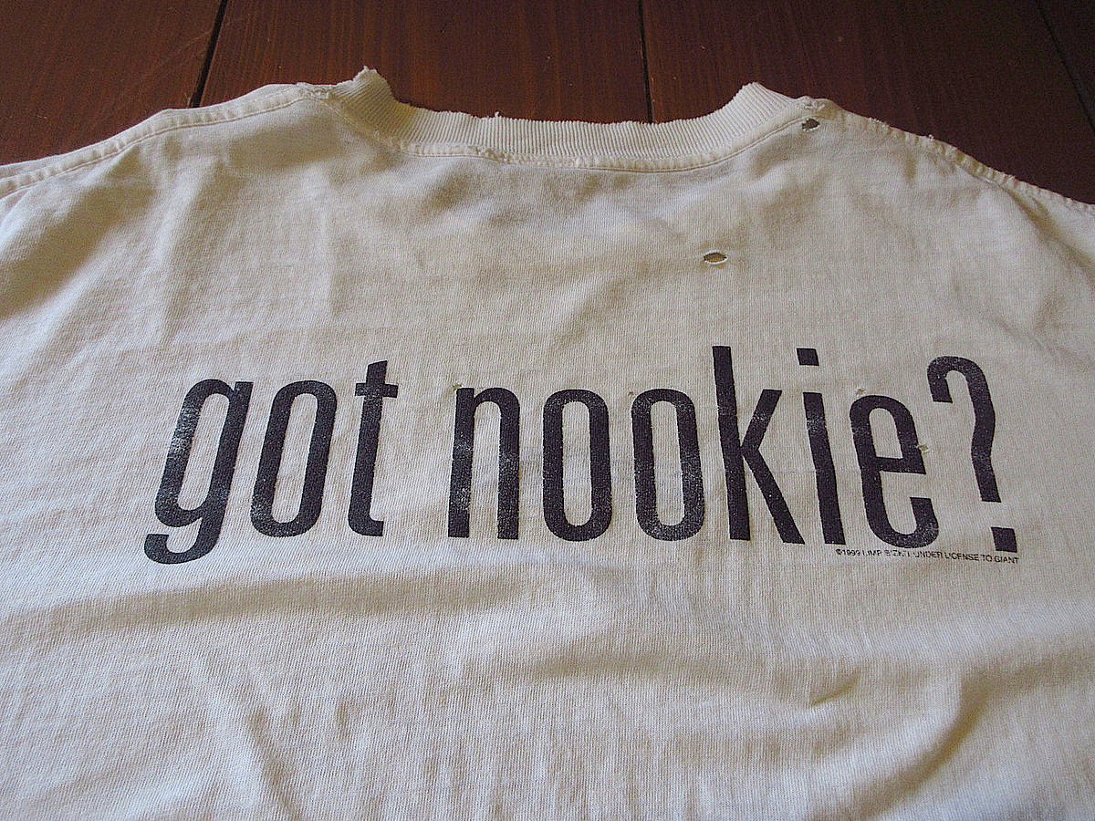 ビンテージ90s○LIMP BIZKIT got nookie?プリントTシャツ白○25061